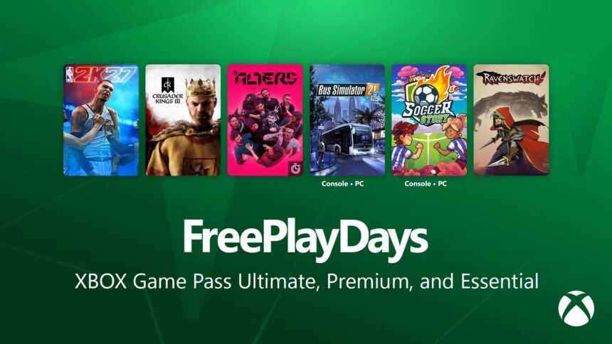 ألعاب Xbox المجانية في أيام اللعب المجاني من 15 إلى 18 أكتوبر