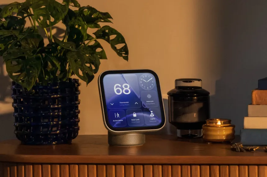جهاز Apple HomeView في غرفة المعيشة