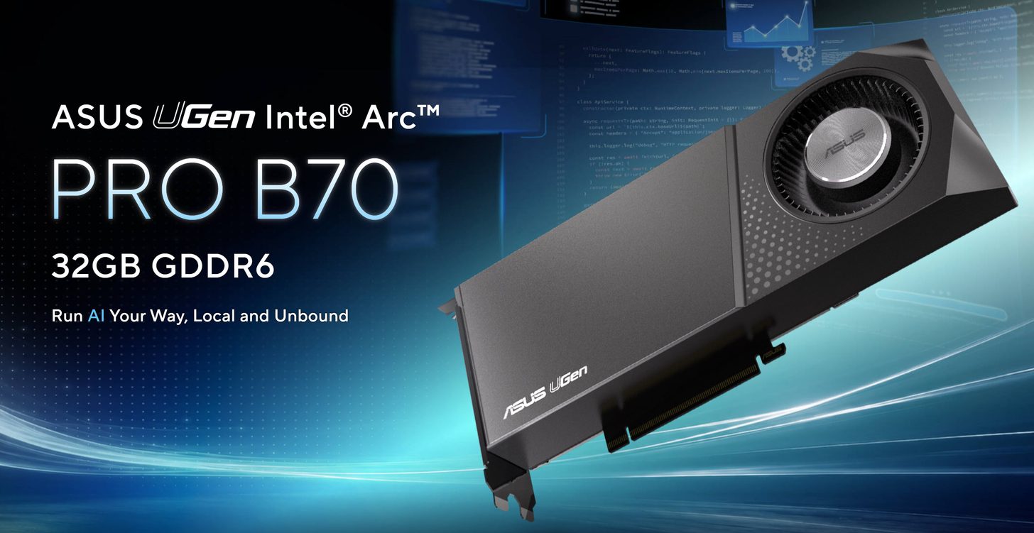 ASUS تطلق أول كرت Intel Arc بذاكرة 32GB
