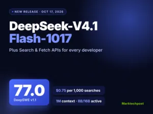 DeepSeek V4.1-Flash نموذج جديد وواجهة بحث مفتوحة