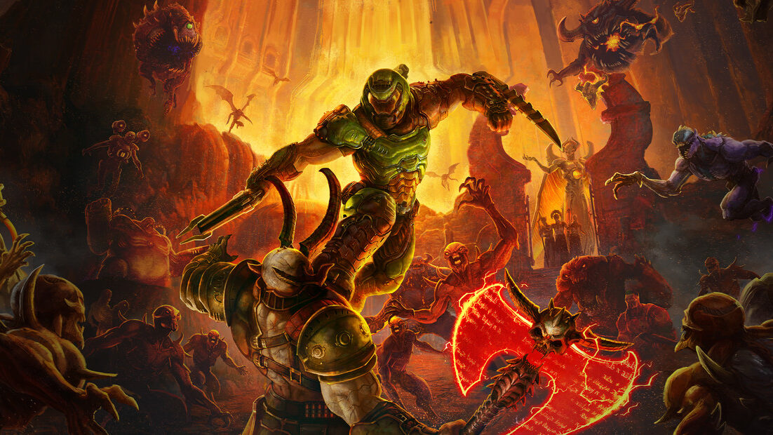 الملصق الرسمي للعبة DOOM Eternal — أبرز ألعاب Prime Gaming المجانية في أكتوبر 2026