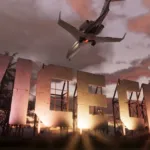 لقطة رسمية من GTA 6 للافتة Vice City المضاءة وقت الغروب